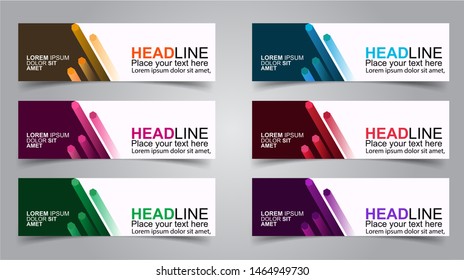 Set of Modern Banners Background. Creative Header Templates - Vector
