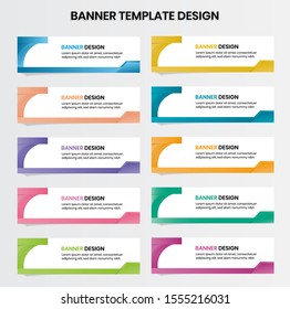 Set of modern banners background. Creative Header template - Vector.