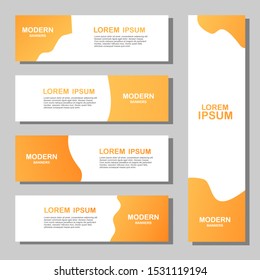 Set of Modern Banners Background. minimalist Header for social media post promotion, Sale, discount, promo.Creative Paper Tag, Poster, Banner or Flyer design, Vector illustration template