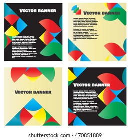set of modern banners with the current design