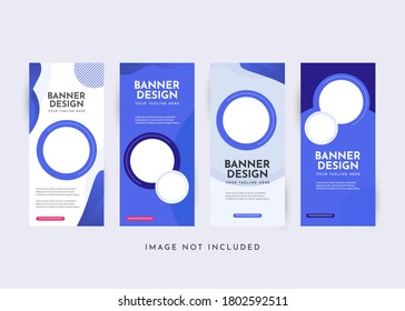 Establece la plantilla de diseño de banners modernos.
