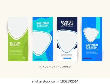 Establece la plantilla de diseño de banners modernos.