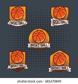 Set of Modern Basketball Logo