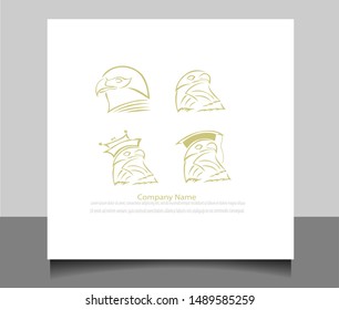 Set of Modern bird logo icon template vector ilustration with flat style. Creative design in Eps 10.
