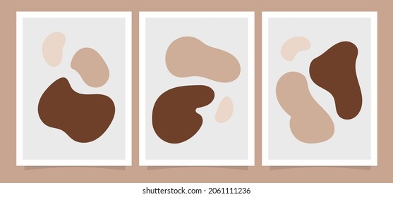Set of modern boho hand drawn isolated on background. minimalist hand drawing