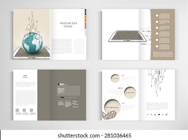 set modern book vector concept. Business graphics brochures design Templates.vector