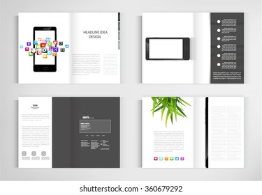 set modern book vector concept. Business graphics brochures design Templates.vector
