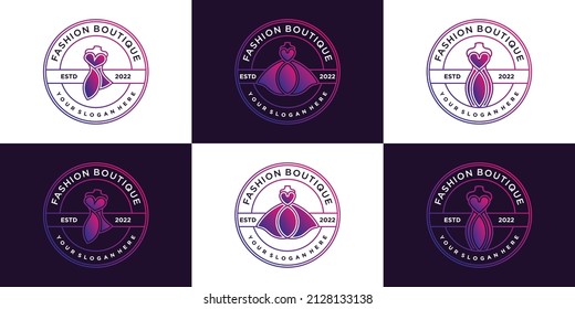 Set mit moderner Boutique-Logo-Designkollektion Premium Vector Teil 3