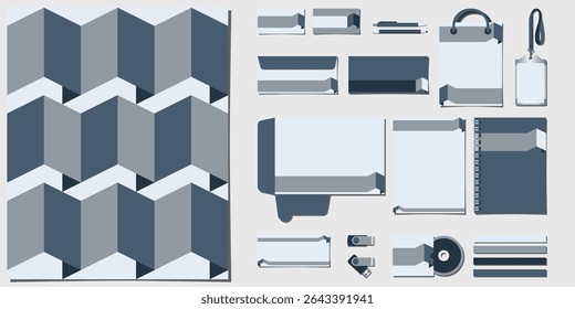 set of modern brand or visual identity template