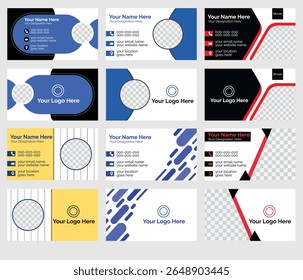 Set of Modern business card design template, Simple business card template, Creative and professional business card design and Individual visiting cards.