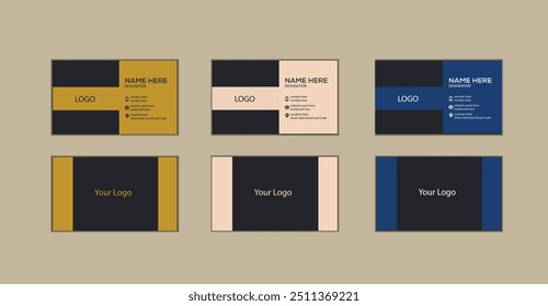 Set of modern business card print templates. Business card design template, Clean professional business card template, visiting card