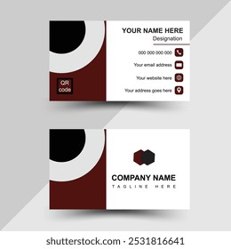 Set of modern business card print templates. Personal visiting card with company logo