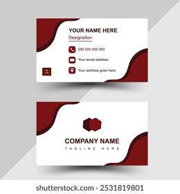 Set of modern business card print templates. Personal visiting card with company logo