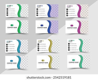 Set of modern business card print templates