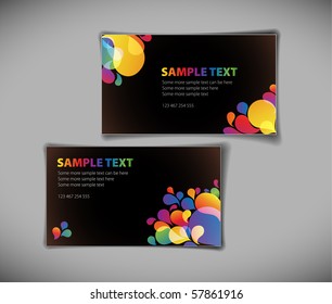 Set of modern business card templates