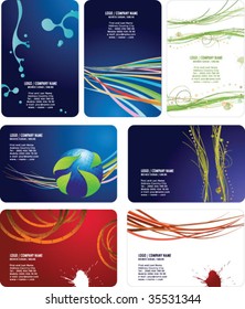 set of modern business cards, vector editable designs