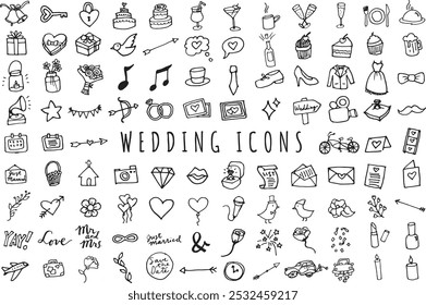 set of modern business icons