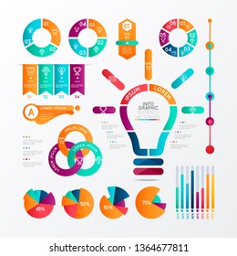 Set modern business infographics 