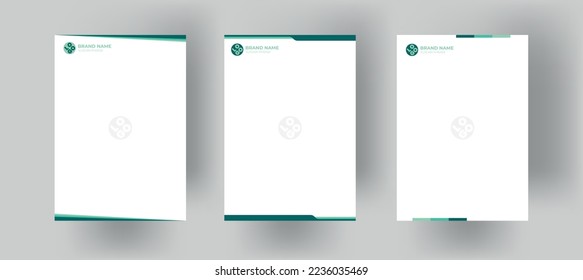 Set of Modern Business Letterhead Design Template, Abstract Design, Corporate Business - Letterhead Template, Multipurpose, elegant concept - Vector EPS file