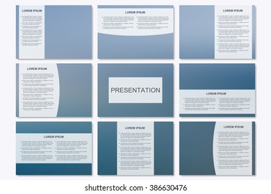 Set of modern business presentation templates. Vector design illustration