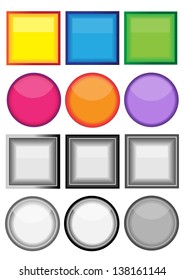 set of modern buttons, vector concept
