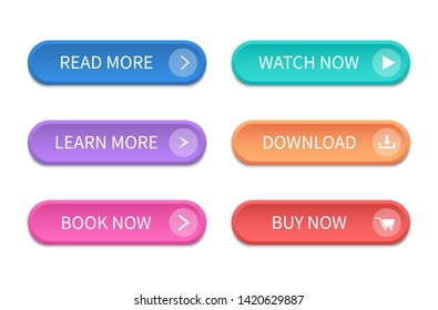 Set of modern buttons for web site and ui. Vector icon. - Shutterstock ID 1420629887