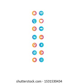 Set of modern buttons for web site and ui.