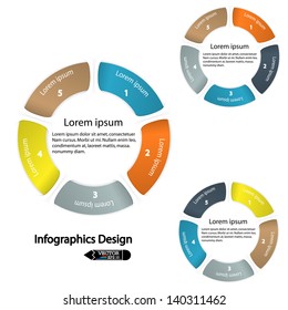 set of modern circle infographics options banner. Vector illustration. can be used for work flow layout, diagram, number options, web design.