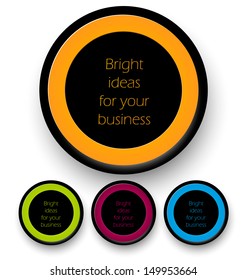 Set of Modern Circle Vector Illustration Template. 