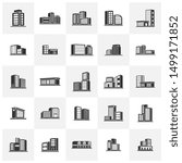 Set Of Modern City Logo Design Template. Skyline Design Vector Illustration