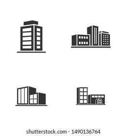 Set Of Modern City Logo Design Template. Skyline Design Vector Illustration