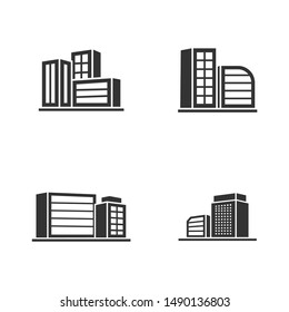 Set Of Modern City Logo Design Template. Skyline Design Vector Illustration