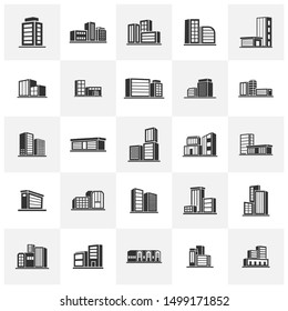 Set Of Modern City Logo Design Template. Skyline Design Vector Illustration
