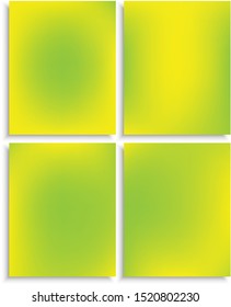 Set of modern color gradient backgrounds. Vector illustration concept. Magic backdrop with soft shadow. Yellow colored, natural screen design for user interface or mobile app.