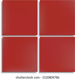 Set of modern color gradient backgrounds. Vector illustration art. Magic backdrops with soft shadow. Red colored, natural screen design for user interface or mobile app.