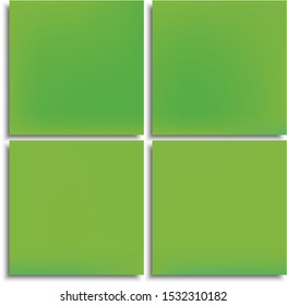 Set of modern color gradient backgrounds. Vector illustration concept. Flat backdrops with soft shadow. Green colored, natural screen design for user interface or mobile app.