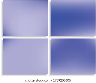 Set of modern color gradient backgrounds. Graphic backdrops with soft shadow. Vector illustration pastel. Blue colored, natural screen design for user interface or mobile app.