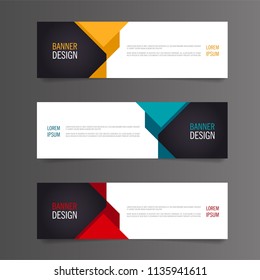 Set Modern Colorful Banner Template Yellow Stock Vector (Royalty Free ...