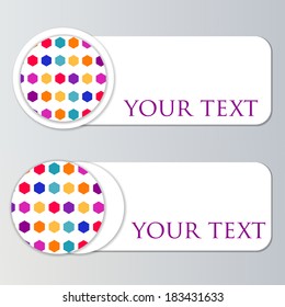 Set of modern colorful bookmarks. Vector  illustration 