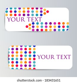 Set of modern colorful bookmarks. Vector  illustration 