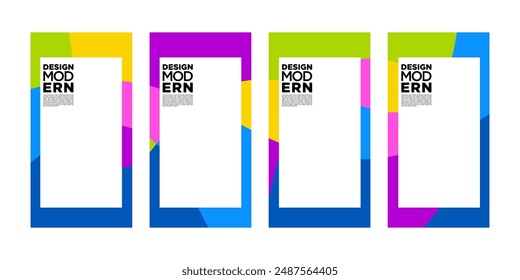 Set of modern colorful templates. Abstract template for social media. Very suitable for creative industries