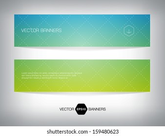 A set of modern colorful vector banners