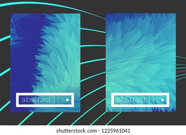 set of Modern colorful vector geometric leaflet  mock up. Futuristic cover promotion design.Winter christmas new year design of dark blue christmas tree branch texture . A4 vertical 