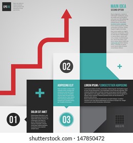 Set of modern corporate design elements. Useful for presentations or web design. EPS10.