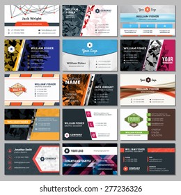 Set of Modern Creative Business Card Templates
