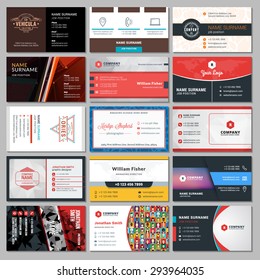 Set of Modern Creative Business Card Templates