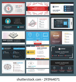 Set of Modern Creative Business Card Templates
