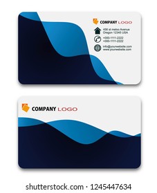 Set of Modern Creative and Clean Business Card Design Print Templates. Flat Style Vector 