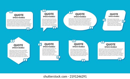 Set of modern creative minimal quote template vector 
