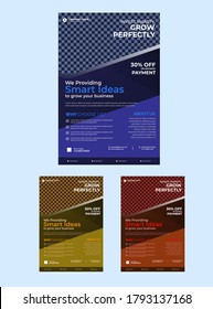Set of modern and creative real estate flyer design. Corporate business report cover, brochure or poster templates